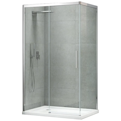 Бічна стінка до кабіни Koer SR SW05-90x200-TR-01 прозоре скло Easy Clean 6мм, хром (KR5407)