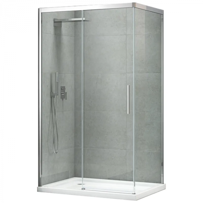 Бічна стінка до кабіни Koer SR SW05-90x200-TR-01 прозоре скло Easy Clean 6мм, хром (KR5407)