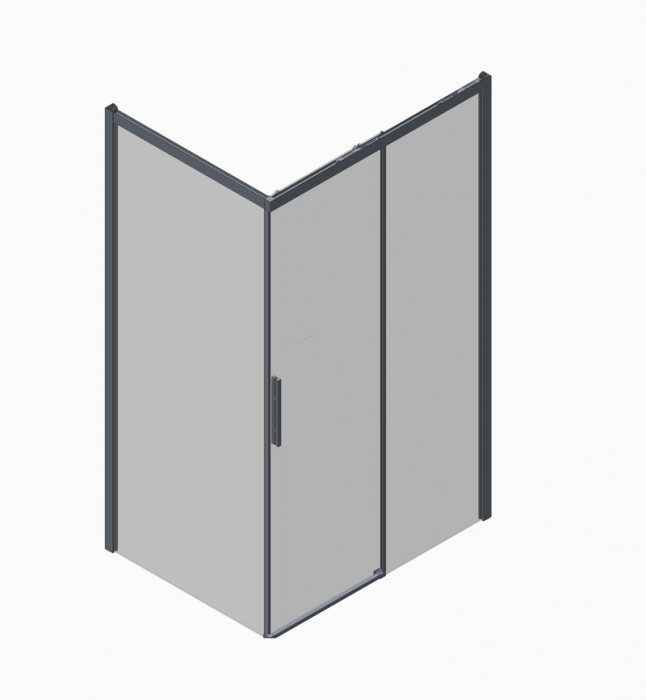 Бічна стінка до кабіни Koer SR SW05-90x200-TR-01 прозоре скло Easy Clean 6мм, хром (KR5407)