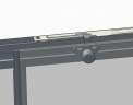 Бічна стінка до кабіни Koer SR SW05-90x200-TR-01 прозоре скло Easy Clean 6мм, хром (KR5407)