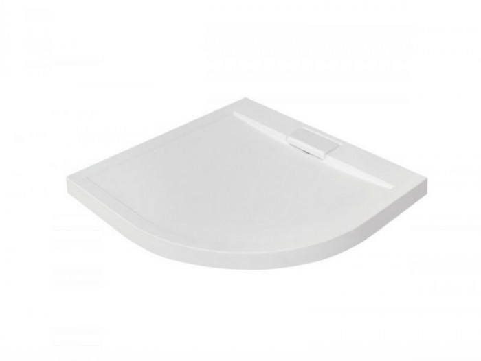 Піддон півкруглий AXIM 80х80 білий + сифон