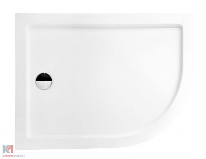 Піддон півкруглий SATURN L лівий 120х90х4/14 см (комплект з ногами)