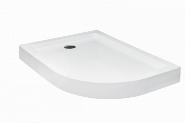 Піддон півкруглий SATURN L лівий 120х90х4/14 см (комплект з ногами)