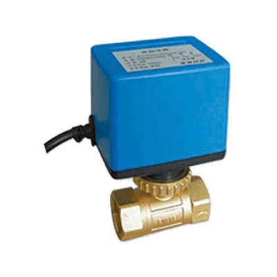 Клапан 2-х зонний кульовий з приводом 220В BV03G2D15SAV220 1/2&quot;