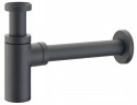 Сифон для умивальника без зливу 120 BLACK чорний матовий
