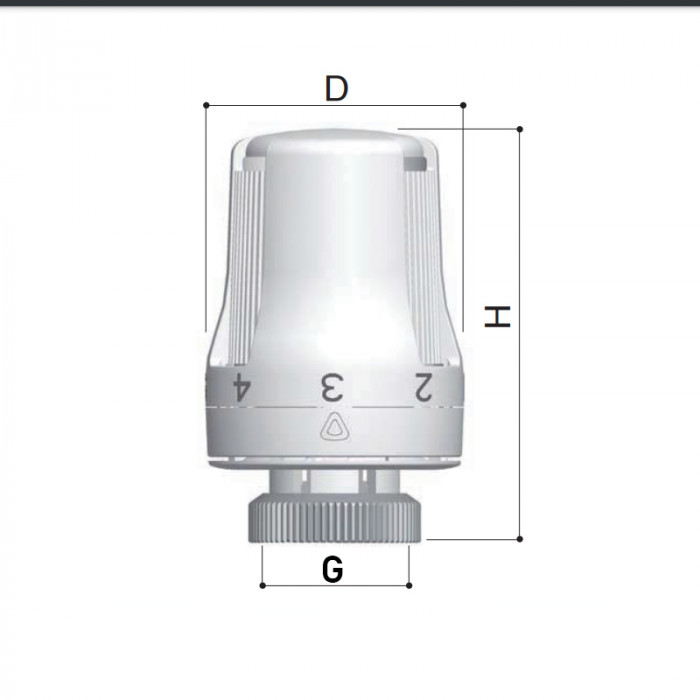 Термоголовка Roho R4010-3015 - 30х1,5 (рідинний елемент) (RO0136)