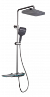 Душова колона з термостатичним змішувачем Mixxus Premium SPACE-009-J Graphite, 3 режими (MI6542)