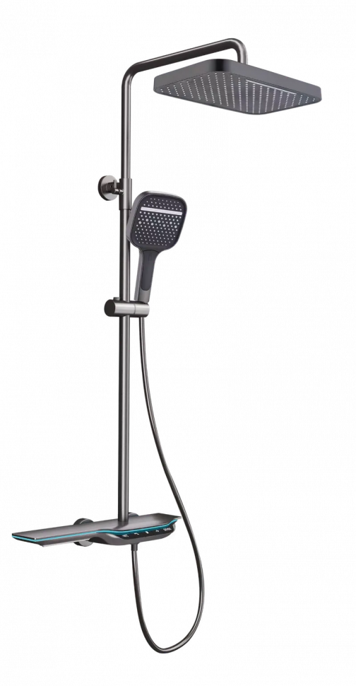 Душова колона з термостатичним змішувачем Mixxus Premium SPACE-009-J Graphite, 3 режими (MI6542)