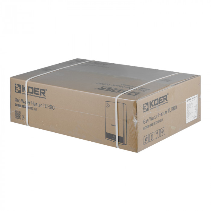 Газова колонка KOER KWH.G0312 TURBO WHITE турбована 12 л/хв, колір білий (KR5557)