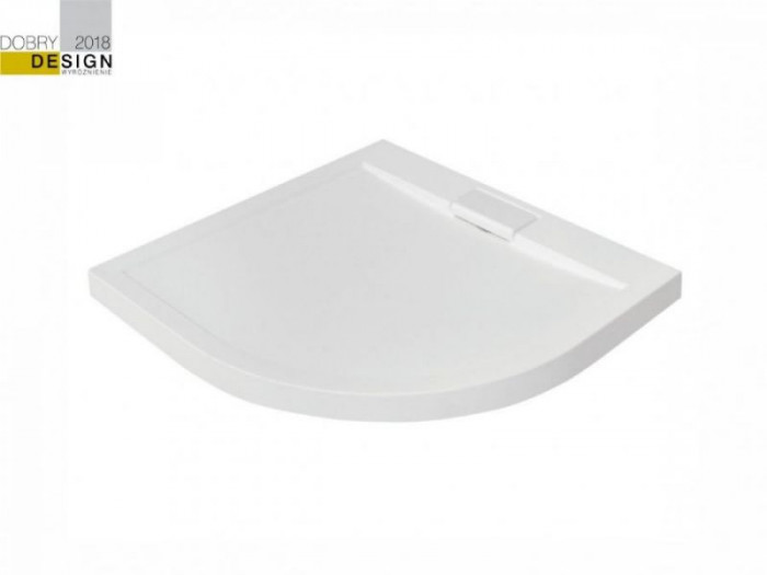 Піддон півкруглий AXIM 90х90 білий + сифон