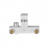 Змішувач для ванни Plamix Kubus-009 EURO SET White (з шлангом, лійкою та кронштейном) (PM0673)
