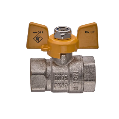 Кран кульовий Nolf classic NFC.712-06-1/2&quot; FF ГГМ YELLOW, ручка &quot;метелик&quot; жовта (NF3134)