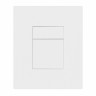 Панель змиву Koer KT-0607-03 157x198x10mm пластикова, кнопка квадратна (колір білий) (KR5714)