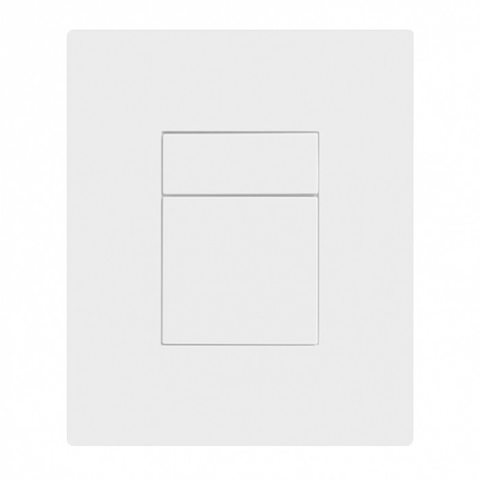 Панель змиву пластикова Koer KT-0607-03 157x198x3mm, кнопка квадратна (колір білий) (KR5714)