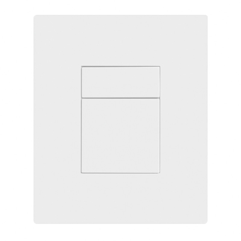 Панель змиву Koer KT-0607-03 157x198x10mm пластикова, кнопка квадратна (колір білий) (KR5714)