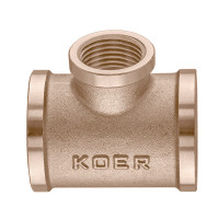 Трійник редукційний Koer KF.T100610F.WN - 1"х1/2"х1" FFF без нікелю (MX1530)