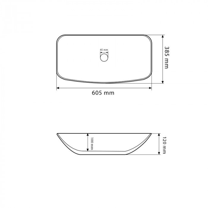 Умивальник (раковина) VBI SILVI 60 WHITE накладний