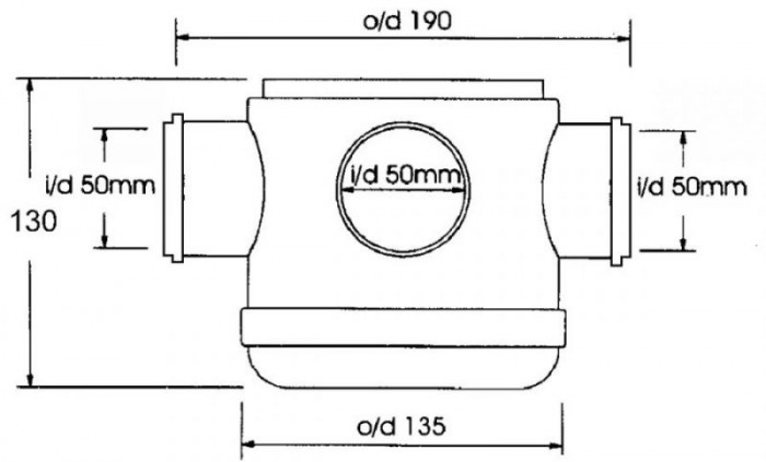 Злив у підлогу з ABS на 4 отвори (50 мм.) MRFG2