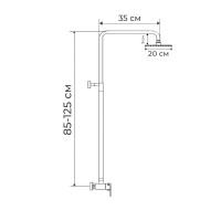 Душова колона зі змішувачем Mixxus EKA-003-J (з нерж. сталі) (MI2823)