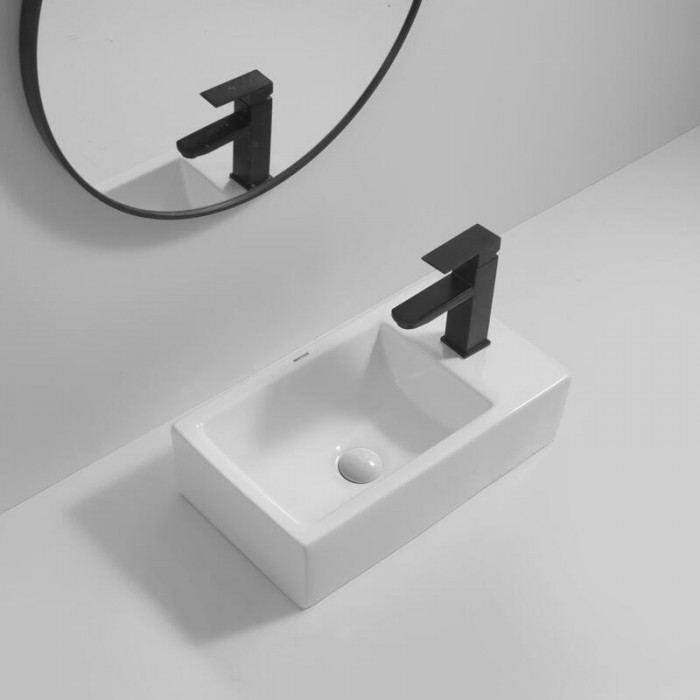 Раковина накладна Mixxus Premium QUADRO-0207 480х260х125mm з отвором під змішувач (MP6503)