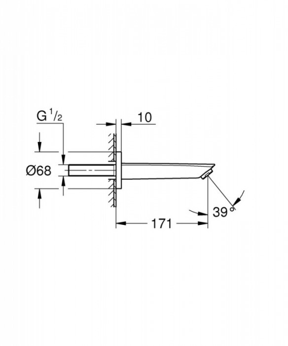 Вилив для ванни Grohe Eurosmart New (13448003)
