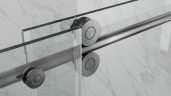 Двері в нішу Koer SR SD06-140x220-TR-07 прозоре скло Easy Clean 8мм, графіт (KR5369)