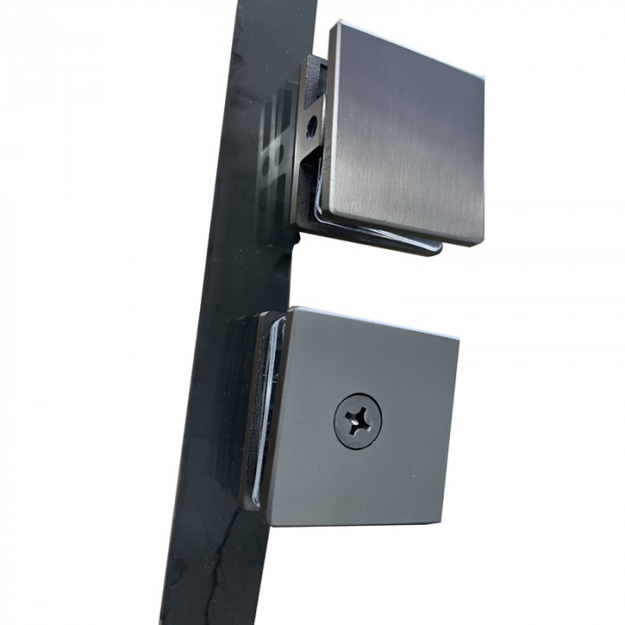 Двері в нішу Koer SR SD06-140x220-TR-07 прозоре скло Easy Clean 8мм, графіт (KR5369)