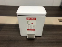Відро для сміття з плавним закриттям прямокутне KOER TC-010306-08 6 л (колір білий) (KR5601)