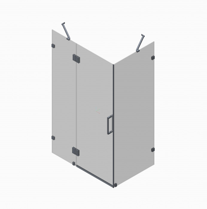 Бічна стінка до кабіни Koer SR SW04-90x200-TR-01 прозоре скло Easy Clean 10мм, хром (KR5390)