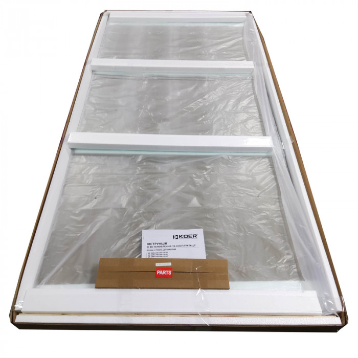 Бічна стінка до кабіни Koer SR SW04-90x200-TR-01 прозоре скло Easy Clean 10мм, хром (KR5390)