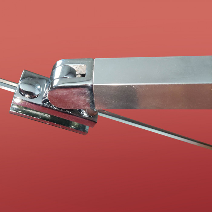 Бічна стінка до кабіни Koer SR SW04-90x200-TR-01 прозоре скло Easy Clean 10мм, хром (KR5390)