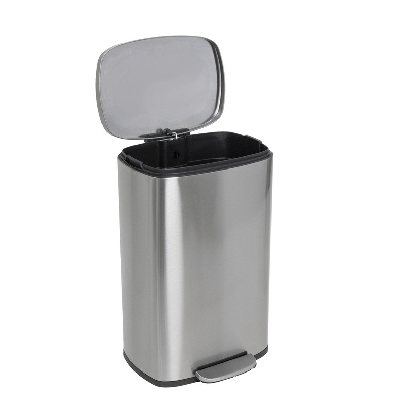 Відро для сміття з плавним закриттям прямокутне Mixxus Bevel-TC0105 SS Color 5л колір наржавійка (MI7086)