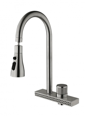 Змішувач для кухні Mixxus FOL-017 з функцією &quot;водоспад&quot; із нерж. сталі (MI6343)