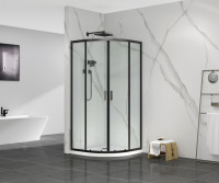 Душова кабіна без піддону MIXXUS PREMIUM DIVERSE SC01-90x90x195-TR BLACK прозоре скло 5мм (MI6860)