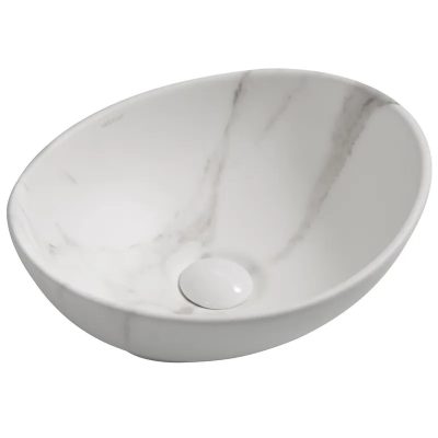 Раковина накладна MIXXUS PREMIUM ELLIPSE-0108 MARBLE 400х330х145mm (MP6526)
