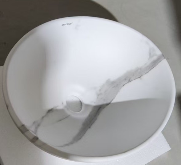 Раковина накладна MIXXUS PREMIUM ELLIPSE-0108 MARBLE 400х330х145mm (MP6526)