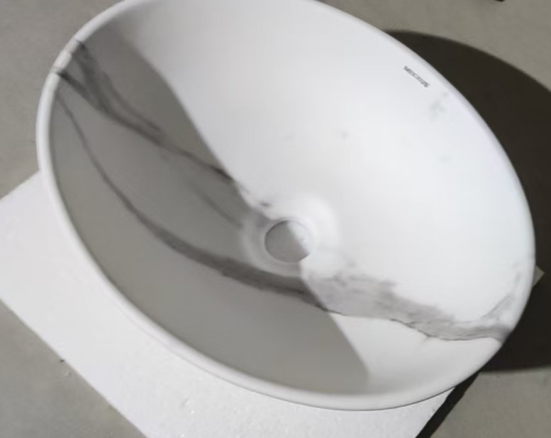 Раковина накладна MIXXUS PREMIUM ELLIPSE-0108 MARBLE 400х330х145mm (MP6526)