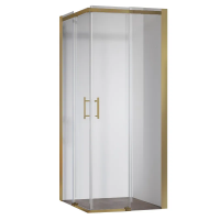 Душова кабіна без піддону Koer SR SC03-90x90x200-TR-12 прозоре скло Easy Clean 6мм, матове золото (KR5358)