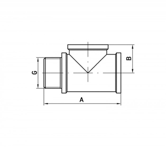 Трійник Koer KF.T06FFM.WN 1/2'' ВВЗ (без нікелю) (KR3030)
