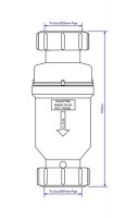 Сифон с обратным клапаном 32х40 мм MACVALVE-12