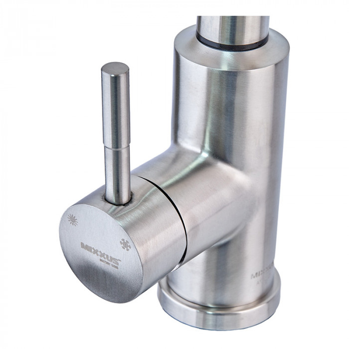 Змішувач для кухні сенсорний з висувною лійкою Mixxus LUX-014 Sensor (нерж. сталь) (MI6230)