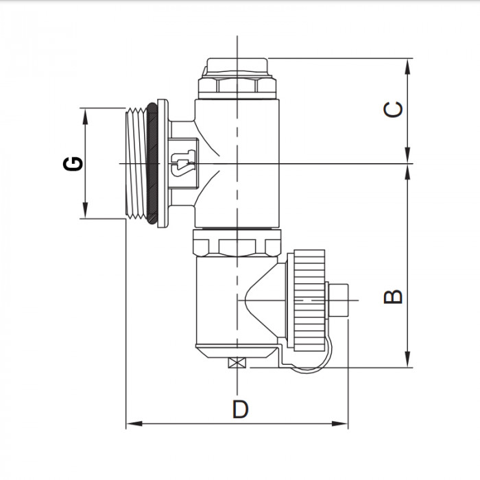 Кінцева зливна група Roho R611-100 - 1" (з краном Маєвського) (RO0153)