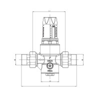 Редуктор тиску Roho R1202-050 - 1/2" ПН, PN25 (1-6 бар) мембранний (RO0145)
