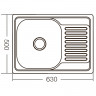 Мийка кухонна Zerix Z6350-08-180E (Satin) (ZM0563)