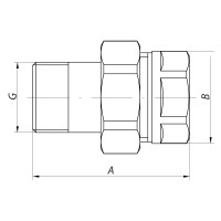 Згін американка 3/4 "прямий Koer KR.341 (KR0132)