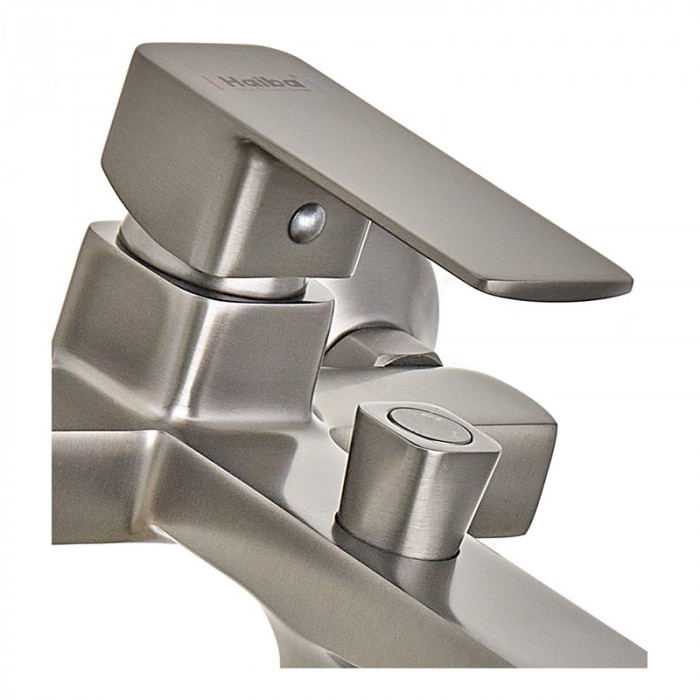 Змішувач для ванної кімнати Haiba Kubus 009 Euro Graphite (HB4007)