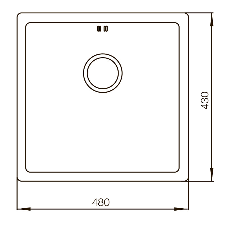 Мийка Mixxus MX4843-220x1.0-PVD-Bronze (MX0558)