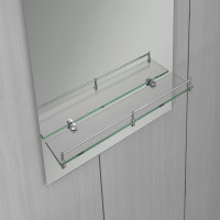 Дзеркало настінне ZERIX LAGUNA MRZ03-50x70x11 прямокутне з дугоподібним верxом та полицею (ZX5622)