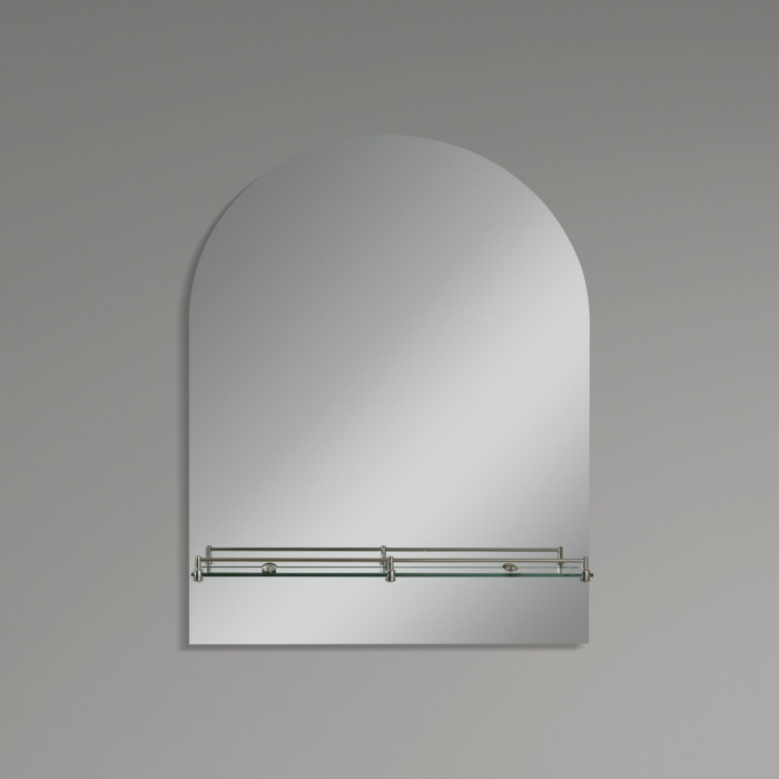 Дзеркало настінне Zerix LAGUNA MRZ03-50x70x11 прямокутне з дугоподібним верxом та полицею (ZX5622)