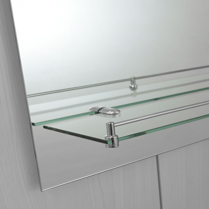 Дзеркало настінне Zerix LAGUNA MRZ03-50x70x11 прямокутне з дугоподібним верxом та полицею (ZX5622)